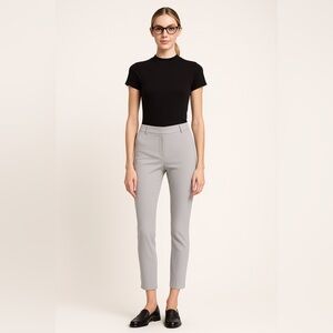 Willi Smith Women’s Side-Zip Split Hem Ankle Length Work Pants in Light Gray, 6